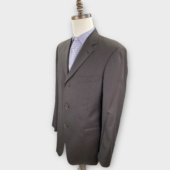 $1107 Z Zegna Blazer Mens 42R Drop 8 Slim Fit Wool 3 Button Jacket Micro Striped - Picture 2 of 15